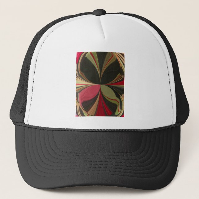 Abstraktes Design mit folgenden Linien Art Print Truckerkappe (Vorderseite)