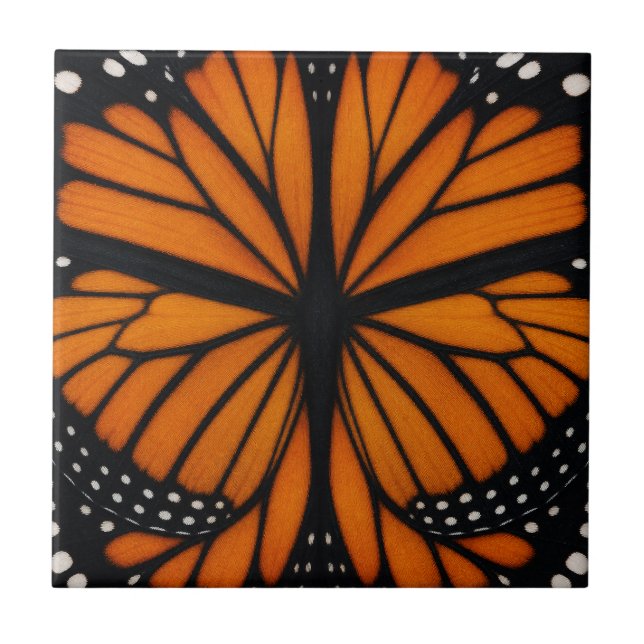 Abstraktes Design mit Monarchfalter-Muster Fliese (Vorderseite)