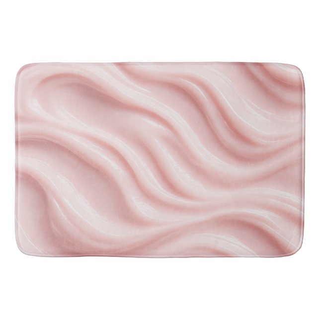 Abstraktes Design mit rosa Creme Badematte (Vorderseite)