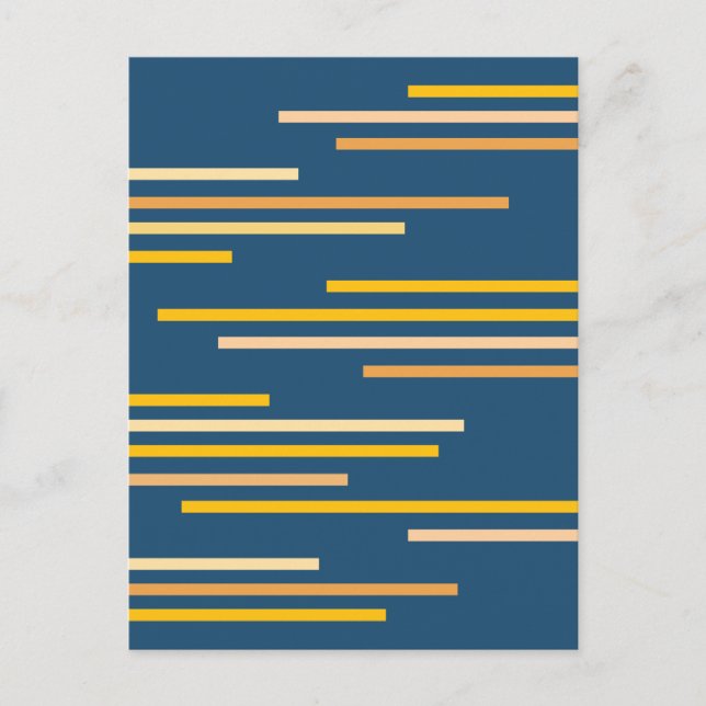 Abstraktes Design mit überlappenden Linien Postkarte (Vorderseite)