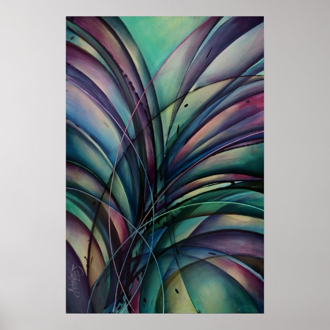 'Abstraktes Design' Poster (Vorne)
