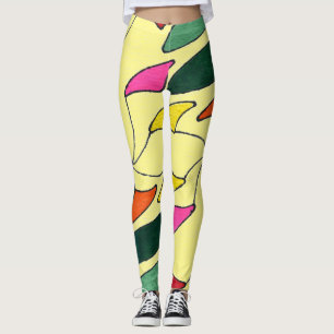 Abstraktes Design, stumpfes Gig mit vielen Farben Leggings