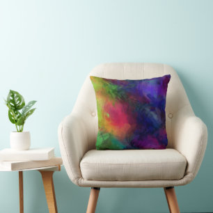 Abstraktes Design, viele Farben Kissen