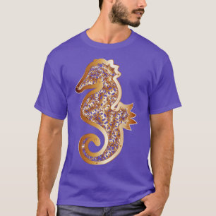 Abstraktes Design von Steampunk-Seepferden T-Shirt