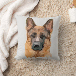 Abstraktes deutsches Shepard Throw Kissen