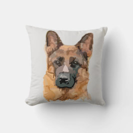 Abstraktes deutsches Shepard Throw Kissen