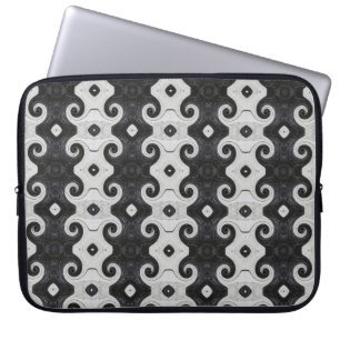 Abstraktes Diamond Eye Curls-Muster Laptop-Sieb Laptopschutzhülle