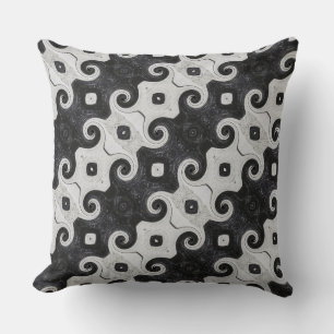 Abstraktes Diamond Eye Curls Pattern Kissen