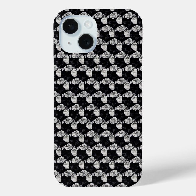 Abstraktes digitales Muster 1190 - iPhone Case (Rückseite)