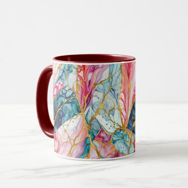 Abstraktes digitales Muster 1198 - Tasse (Vorderseite Links)