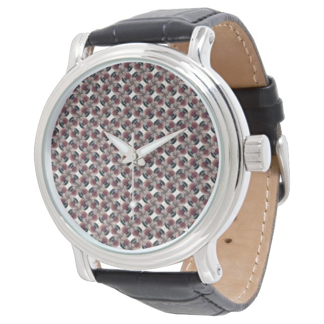 Abstraktes digitales Muster 1225 - Männerüberwachu Armbanduhr (Schrägansicht)