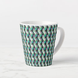 Abstraktes digitales Musterdesign 1221 - Latte-Tas Milchtasse