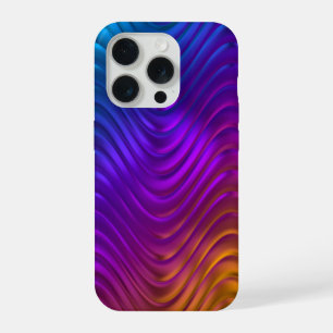 Abstraktes digitales Wellen saures psychedelisches iPhone 15 Pro Hülle