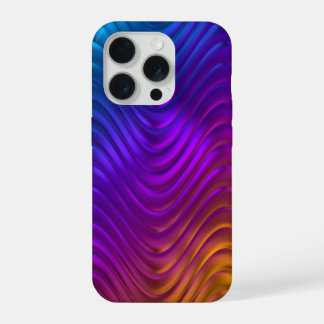 Abstraktes digitales Wellen saures psychedelisches iPhone 15 Pro Hülle