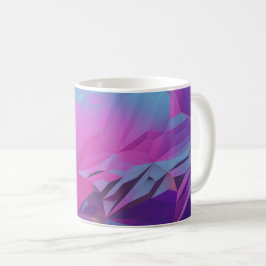 Abstraktes Digitalmuster in Blau, lila und Rosa Kaffeetasse