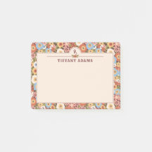Abstraktes Ditsy-Blumen-Retro-Monogramm