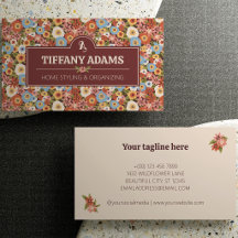 Abstraktes Ditsy-Blumen-Retro-Monogramm