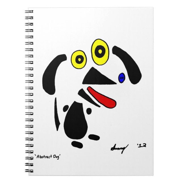 Abstraktes Dog-Notebook Notizblock (Vorderseite)