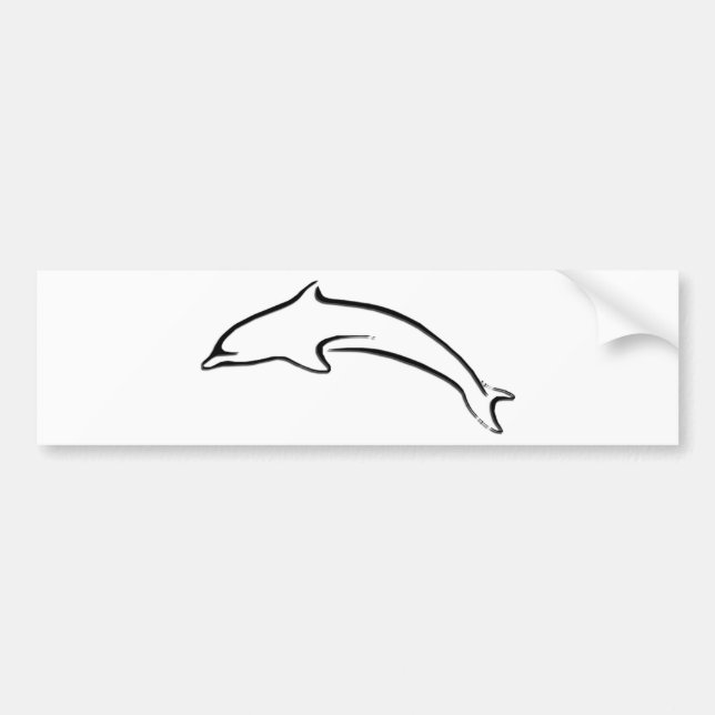 Abstraktes Dolphin-Design Autoaufkleber (Vorne)