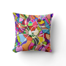 Abstraktes Doodle-Design-Kissen