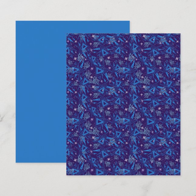 Abstraktes Dreieck Blaues Wasser Eiskrem Scrapbook (Vorne/Hinten)