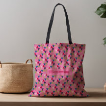 Abstraktes Dreieck Name Rosa Tasche