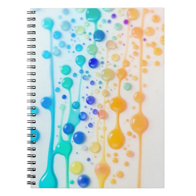 Abstraktes Droplet-Kunstbuch Notizblock (Vorderseite)
