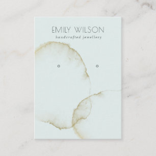ABSTRAKTES EARRING-DISPLAY-LOGO VON WASSER AQUA BL VISITENKARTE