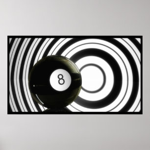 Abstraktes Eightball Poster