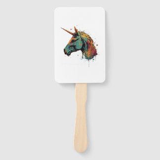 Abstraktes Einhorn Fächer