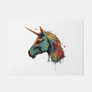 Abstraktes Einhorn Fußmatte