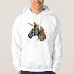 Abstraktes Einhorn Hoodie