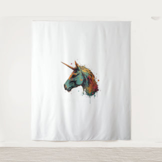 Abstraktes Einhorn Wandteppich