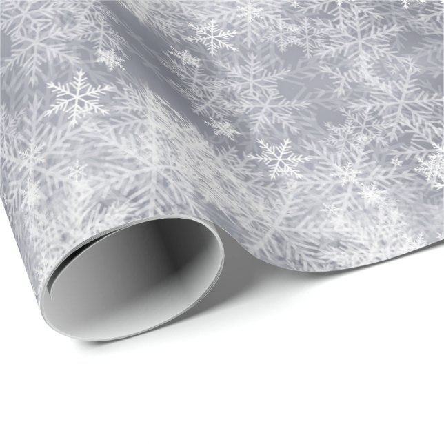 Abstraktes Eisgrau-Wintermuster, Geschenkpapier (Rolleneckpunkt)