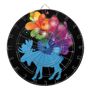Abstraktes Elch-Metallkäfig-Dartboard Dartscheibe