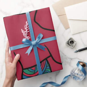 Abstraktes Elefantensilhouette-Juwel-Geschenkpapie Geschenkpapier