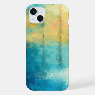 Abstraktes elegantes, buntes Malmuster iPhone 15 Plus Hülle