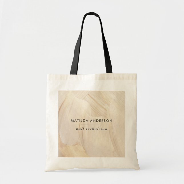 Abstraktes Elegantes neutrales Unternehmen Tragetasche (Vorne)
