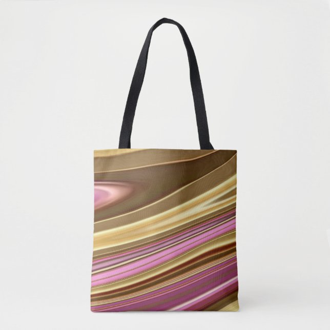 Abstraktes elegantes Retro-Digitalflüssiges Marmor Tasche (Vorderseite)