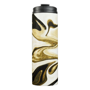 Abstraktes elegantes Retro-Digitalflüssiges Marmor Thermosbecher