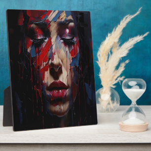 Abstraktes emotionales Portrait Expressionistische Fotoplatte
