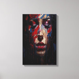Abstraktes emotionales Portrait Expressionistische Leinwanddruck
