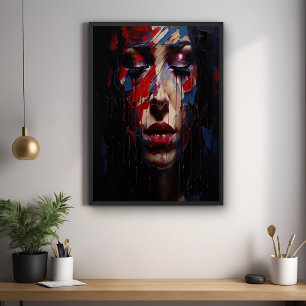 Abstraktes emotionales Portrait Expressionistische Poster