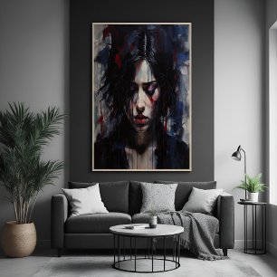 Abstraktes emotionales Portrait Moderne Kunst Poster