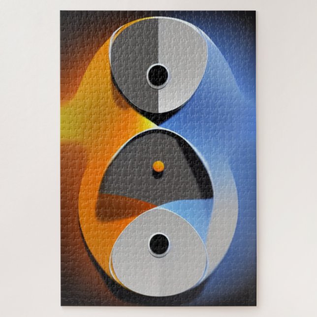 Abstraktes Enso-Puzzle (Vertikal)