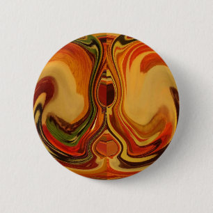 Abstraktes Erde-Ton-Wirbel-Kunstposter Button