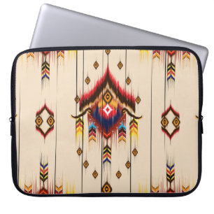 Abstraktes ethnisches geometrisches Muster, Ikat g Laptopschutzhülle