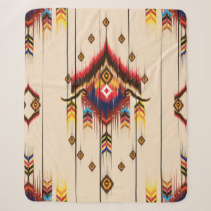 Abstraktes ethnisches geometrisches Muster, Ikat g Sherpadecke