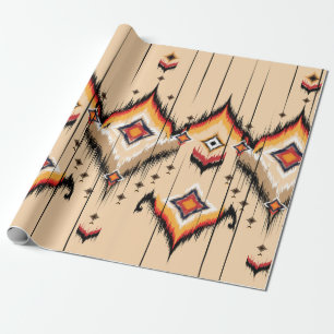 Abstraktes ethnisches geometrisches Musterdesign, Geschenkpapier