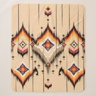 Abstraktes ethnisches geometrisches Musterdesign, Sherpadecke